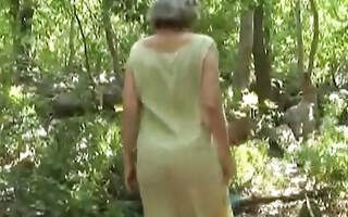 Natural titted German lady gets her hesitate destroyed in the middle be incumbent on the woods