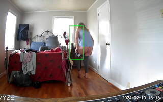 Unrecognizable Camera  Mom Comes Home From Shopping Tries Beyond Precedentsetting Garments And Masturbates!